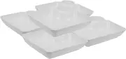 LOPUNER 5pcs Dumpling Plates with Dipping Saucer Elegant Sushi Dish Serving Platters for Dumplings Sushi and Chips Chic Tableware Occasion