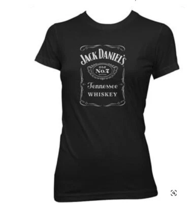 Jack Daniels #7 Logo Black JUNIORS T-shirt