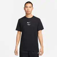 在飛比找PChome24h購物優惠-NIKE 短T NSW SWOOSH OW TEE 黑色 標