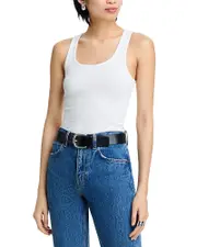 Frame Rib Scoop Neck Tank Top