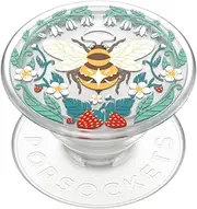 PopSockets: Plant-Based Phone Grip with Expanding Kickstand, Eco-Friendly Pop Socket for Phone - Translucent Bee Boho