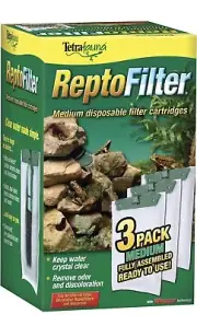 TetraFauna ReptoFilter Filter Cardridges 3 Pack MEDIUM Whisper Disposable NEW