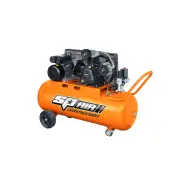 SP Tools 15A 3Hp Belt Drive Air Compressor - Triple Cast Iron Portable 100L Tank