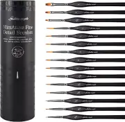 Miniature Paint Brushes, 15PC Model Brushes Micro Detail Paint Brush Set, Fine D