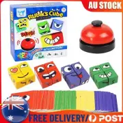 Wood Magic Face Changing Cube Game Expression Puzzle Building Block Matching Toy