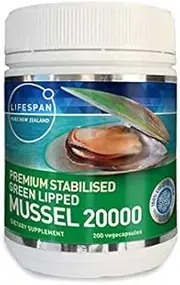 Lifespan Greenlip mussel 20000mg 200 Capsules