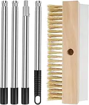 Pizza Stone Brush - Heat-Resistant Cleaning Brush, BBQ Cleaning Oven Scrapper | Pizza Stone Scraper Tool for Barbecue Grill, Outdoor Kitchen, Restaurant Use, Commercial Cooking Supply