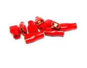 10-12 Gauge Red Female Speaker GOLD Spade Terminals Red 20 pieces