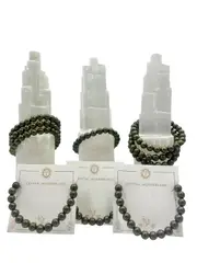 Pyrite Crystal Beads Bracelet 8mm