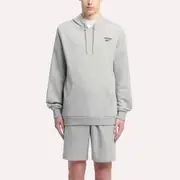 Reebok Identity French Terry Logo Pullover Hoodie Mgrey Heather/Vector Red