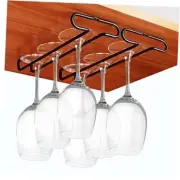 10 Inch Under Cabinet Wine Glass Rack Stemware Set of 2 Black Single Opening