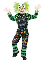 Ha-Ha Evil Neon Boys Clown Halloween Costume