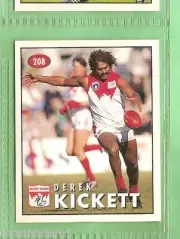 1996 AFL SELECT STICKER #208 DEREK KICKETT, SYDNEY SWANS
