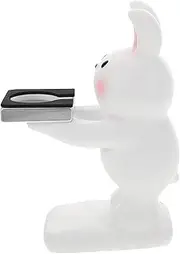 WOONEKY Cute Bunny Charging Station for Smartwatches Creative Desktop Watch Stand Organizer Durable Charging Base for Watch for Any Occasion