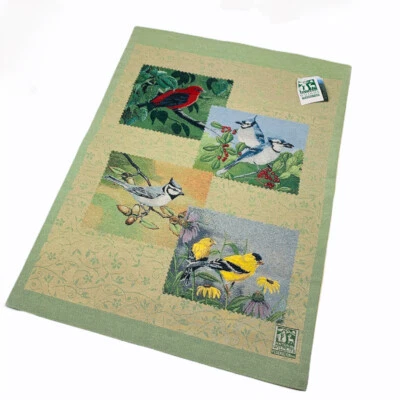 Songbirds Scarlet Tanager Bluejays Goldfinches Tapestry Wall Hanging NWF