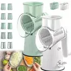 Kitchen Vegetable Food Manual Rotary Drum Grater Chopper Slicer Cutter Shredder;