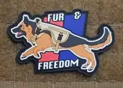 Fur & Freedom Dog PVC Military Veteran Working Dog Harness Morale Patch