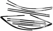 QASULER Car Door Edge Protector, for A4, for ALLROAD, Wagon Avant 2017-2024 Stainless Steel Black 10pcs Exterior Window Car Roof Weatherstrip Seal