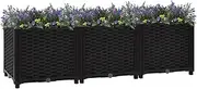 Raised Garden Bed, Elevated Planter Box Plant Container 120x40x38 cm Polypropylene