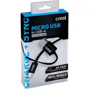 Crest Micro USB to USB-A Flat Cable 1.2m each