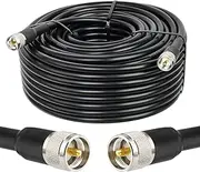 MOOKEERF CB Coax Cable RG213 UHF Male to Male Coaxial Cable 150FT Low Loss RG-213 UHF Cable CB Antenna Cable for Ham Radio/VHF Radio/SWR Meter/Antenna Analyzer
