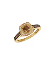Le Vian Chocolate Solitaire 14K 0.69 ct. tw. Diamond Half-Eternity Cocktail Ring