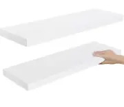 Amanda Floating Shelf AMFS06 Set Of 2 -24”X 9” W/ Metal Brackets Sealed Pkg.