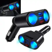 Car Charger Double Usb Twin 2 Port Dual 12-24v Cigarette Socket Lighter 120w