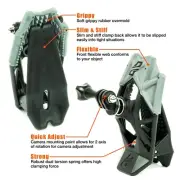 Versatile Gripper Mount for GoPro or DJI Osmo Action Camera - Stealth Black