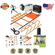 Complete Speed Training Equipment Set - Agility Ladder & Jump Rope included