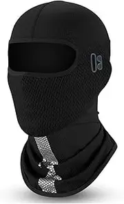 [Generic] Motorcycle Face Scarf Neck Warmer Motorcycle Keep Mask Summer Men Cycling Caps with Visor Full Face Protection Mesh Mask Reflective Cooling Sport Gear