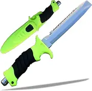 Diver's Knife-Scuba Diving knife-Includes Sheath and Leg Straps-Stainless Steel-Rubber Handle