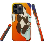 For iPhone 14 Pro Max Case Tough Protective Cover, Pandas Toilet
