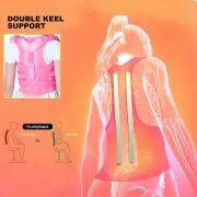 Pink M Posture Corrector Waist Shoulder Support Belt Brace Back Straightener