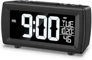 Newest AMIR Alarm Clock Radio for Bedroom, Bedside Digital FM Radio with Large LED Display, 7 Font Colors, Dual Alarm, Snooze, Adjustable Brightness & Volume, Suitable for Bedside, Living Room