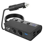Car Cigarette Lighter Socket Splitter 4 Port USB Charger Power Adapter Charging