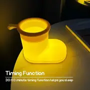 Night Light for Kids,Rechargeable Cute Silicone Nursery Lamp Adjustable NightLigh with Timer, Fun Squishy Night Lamp for Bedroom