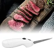 Electric Steak Knife, Stainless Steel Cordless Rechargeable Electric Meat Knife for Carving Pork, Chicken, Turkey, Lamb, Portable Fillet Knife Meat Slicing Knife for Home Kitchen