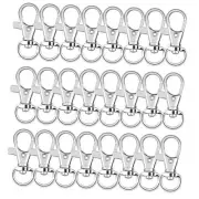 60Pcs Key Chain Clip Hooks Swivel Clasps Lanyard Snap Hook Lobster Claw Clasp
