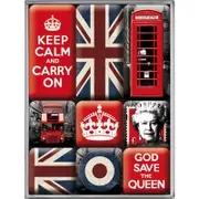 9pc Nostalgic Art Keep Calm Magnet Set