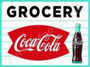 Coca Cola Grocery Metal Sign 3 Sizes to Choose From