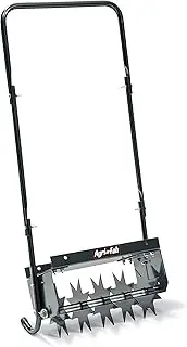 Agri-Fab 45-0365 Push Spike Aerator Lawn Tool,16 Inch Push Lawn Aerator with 5 Aerating Spikes, Used for Lawn Care Maintenance