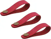 ERINGOGO Leather Guitar Neck Strap Button Holder Lock 3 Pack for Acoustic Electric Ukulele Bass Folk Guitars Accessories