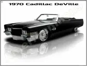 1970 Cadillac DeVille Hot Rod New Metal Sign: Pristine Restoration