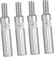 Sewroro Sturdy 1/4 Inch Female Audio Plug Nickel Plated 4pcs 6.35mm Stereo Socket for Cable