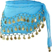 [jerbro] Women's Skirts Sequin Skirt Belly Dance Belt Costume Mini Skirt Cowgirl Dance Dress Rave Hip Scarf Costume for Women Girls