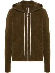 [Rick Owens] Zipped Hoodie Long Alpaca Knit