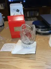 Mikasa Crystal Christmas Tree Votives Candle Holder New In Box Made in Germany