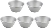 Popover Pans | 5X Cupcake Baking Cups | Reusable Kitchen Bakeware Moulds for Dessert Egg Tart Pudding Popover Flan Souffle