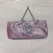 Insulated Wine Clutch Cooler Purse Wine Not Wild Eye Designs Purple Sparkle NEW